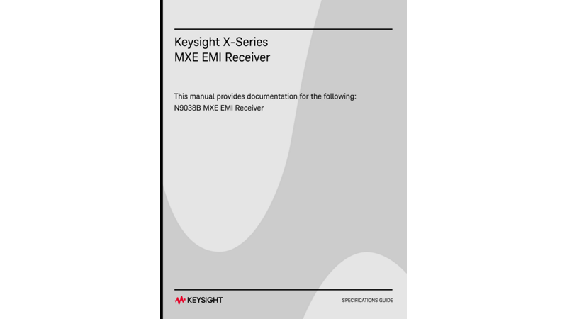 N9038B MXE EMI Receiver Specifications Guide
